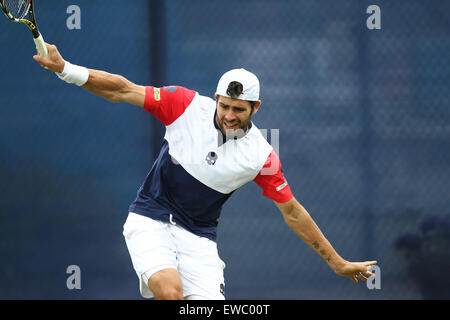 Nottingham, Regno Unito. Il 22 giugno, 2015. Aegon Nottingham Open Tennis Tournament. Scritto da Simone BOLELLI (Italia) Credito: Azione Sport Plus/Alamy Live News Foto Stock