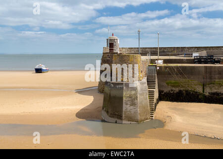 Saundersfoot Harbour ingresso Pembrokeshire Wales UK Europa Foto Stock