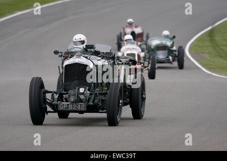 Il 1929 Bentley 4,5 litro ventilatore azionato da Martin Overington al Goodwood assemblea dei soci Foto Stock