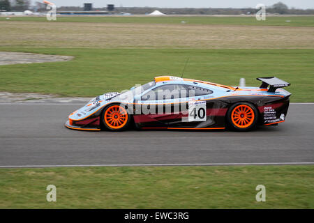 La McLaren F1 GTR Long Tail essendo dimostrato al Goodwood Assemblea dei Soci Foto Stock