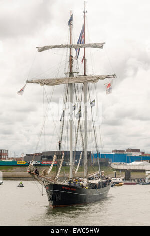 Wylde Swan, il più grande di due masted schooner in tutto il mondo. Foto Stock