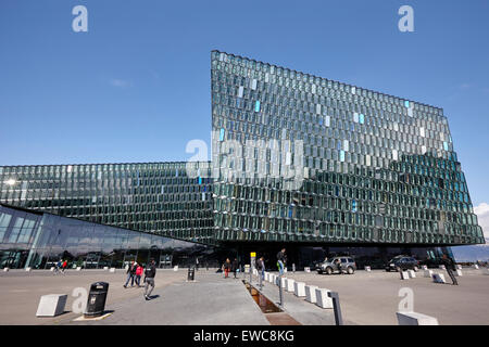 Harpa concert hall e il centro conferenze Reykjavik Islanda Foto Stock