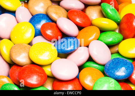 Colorato close up di cioccolato candy. Foto Stock