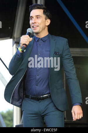 Londra, Regno Unito. Il 22 giugno, 2015. Russell Kane esegue a Barclaycard British Estate - commedia notte a Hyde Park di Londra il 22 giugno 2015 il credito: KEITH MAYHEW/Alamy Live News Foto Stock