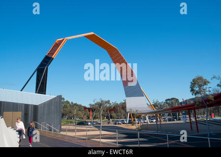 Il Museo Nazionale di Australia e la linea di Uluru e loop , penisola di Acton, Canberra, atto