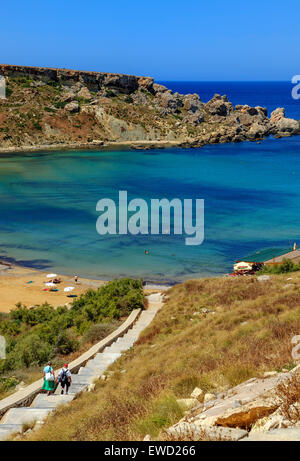 Ghajn Tuffieha Bay, Malta Foto Stock