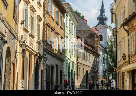 Ljubljana vecchia città della Slovenia Foto Stock