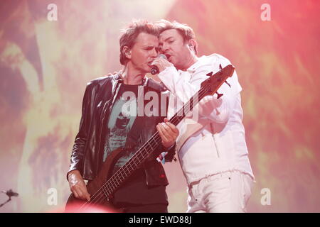 Duran Duran, Simon le Bon e John Taylor live al sonar 2015, Barcelona - Spagna Foto Stock