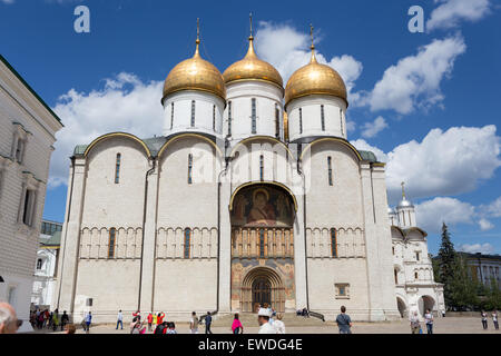 Cattedrale della Dormizione nel Cremlino di Mosca, Russia Foto Stock