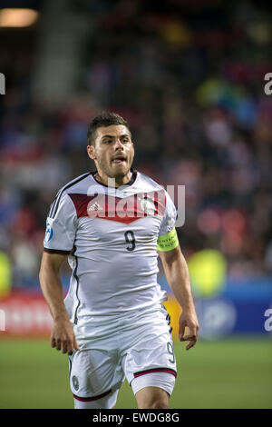 Praga, Repubblica Ceca. Il 23 giugno, 2015. Kevin Volland (GER) Calcio/Calcetto : UEFA sotto-21 al Campionato Europeo di Repubblica Ceca 2015 Gruppo un match tra Repubblica Ceca 1-1 Germania presso Eden Arena di Praga, Repubblica Ceca . Credito: Maurizio Borsari/AFLO/Alamy Live News Foto Stock