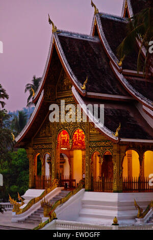 HAW PHA BANG o Tempio Reale è situato nel Palazzo Reale complesso - Luang Prabang, Laos Foto Stock