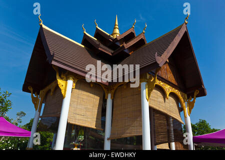 Tempio buddista a KHONE PHAPHENG WATERFALL PARK in 4 mila isole Area (Si Phan Don) del fiume Mekong - SOUTHERN Foto Stock