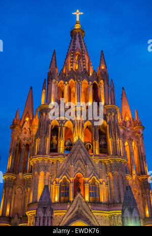 La Parroquia de san miguel arcangel chiesa di San Miguel De Allende , Messico Foto Stock