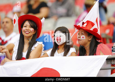 BC Place, Vancouver, Canada. Il 23 giugno, 2015. Giappone ventole, Giugno 23, 2015 - Calcetto : FIFA Coppa del Mondo Donne Canada 2015 round 16 corrisponde il Giappone 2-1 Paesi Bassi alla BC Place, Vancouver, Canada. Credito: Yusuke Nakanishi AFLO/sport/Alamy Live News Foto Stock