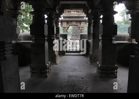 Kashi Vishweshwar tempio, Mahuli Sangam, Satara, Maharashtra, India Foto Stock