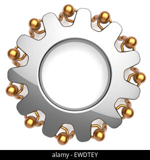 Il lavoro di squadra processo business partnership uomo caratteri viratore insieme. L'unità della squadra rapporti di cooperazione che l'efficienza della comunità Foto Stock