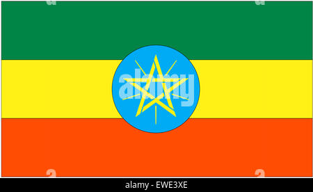 Fahne: Aethiopien/ bandiera: Etiopia. Foto Stock