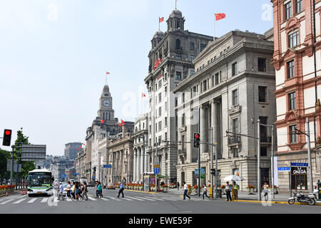 Chartered Bank of India Cina Ausralia nort China Daily News AJA Il Bund Shanghai in Cina ( in stile Europeo dell architettura ) Foto Stock