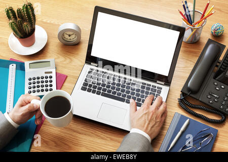 Computer portatile di affari Foto Stock