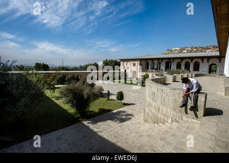 Regina Palace in giardini di Babur, Kabul, Afghanistan Foto Stock