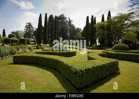 Les Jardins du Manoir d'Eyrignac Dordogne Francia Foto Stock