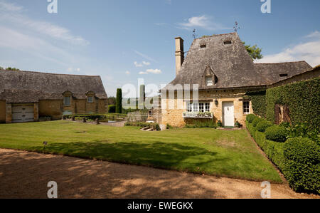 Les Jardins du Manoir d'Eyrignac Dordogne Francia Foto Stock