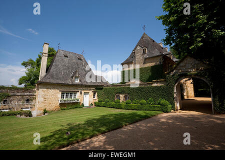 Les Jardins du Manoir d'Eyrignac Dordogne Francia Foto Stock