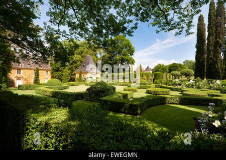 Les Jardins du Manoir d'Eyrignac Dordogne Francia Foto Stock