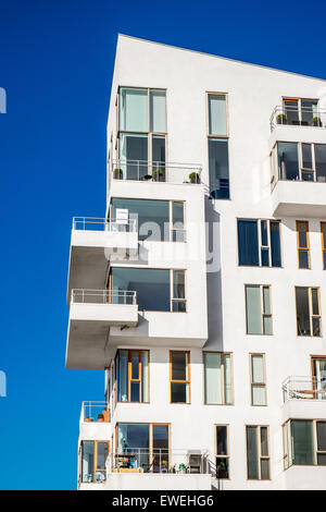 Havneholmen o porto Isola, moderno city appartments a Copenaghen waterfront, Kalvebod Brygge, Copenhagen, Danimarca Foto Stock