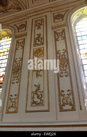 Pittoresca chiesa interno della Chiesa Witley Worcestershire Inghilterra Foto Stock