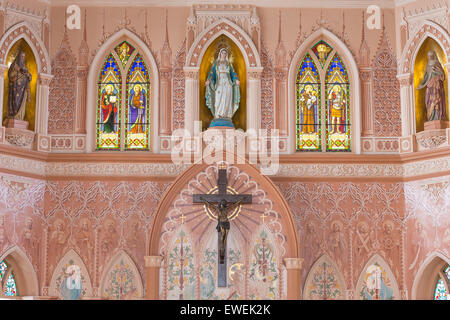 A lato la diocesi Cattolica Romana o Cattedrale dell Immacolata Concezione, Chanthaburi, Thailandia. Foto Stock