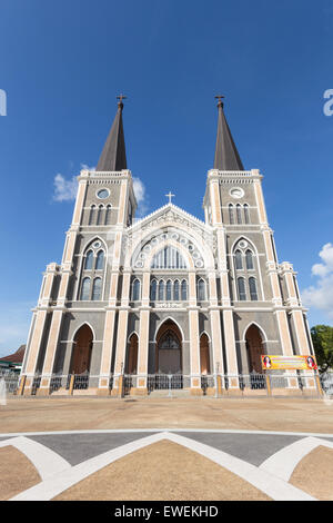 Diocesi cattolica romana o Cattedrale dell Immacolata Concezione, Chanthaburi, Thailandia. Foto Stock