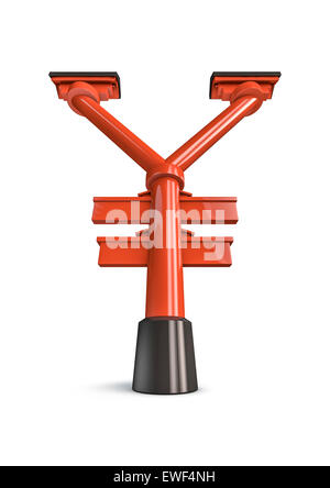 3D render di yen simbolo di valuta come il giapponese temple gate Foto Stock