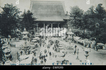 Il tempio Sensoji di Asakusa,,Tokyo, Giappone. Dal periodo Taisho a inizio periodo Showa(prima di WW2). Foto Stock
