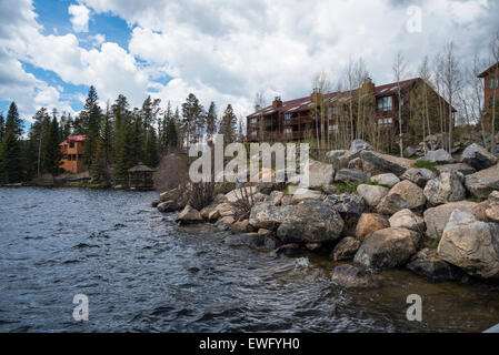 Bellissima vista del Grand Lake, Colorado, Stati Uniti d'America, America del Nord Foto Stock