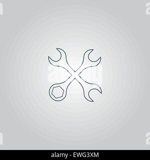 Impostazioni chiave vettore icona Illustrazione Vettoriale