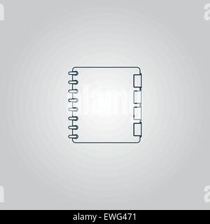 Icona dell'agenda elettronica , illustrazione vettoriale Illustrazione Vettoriale