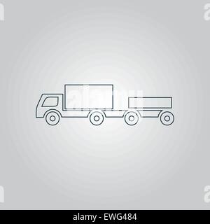 Camion con rimorchio Illustrazione Vettoriale