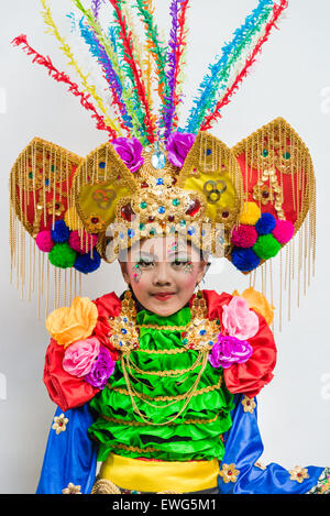 Bambini al Carnevale di Moda di Jember a Jember, Indonesia Foto Stock