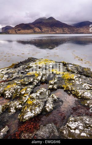 Loch na Keal, vicino Kellan, Isle of Mull, Ebridi, Argyll and Bute, Scozia Foto Stock