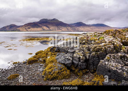 Loch na Keal, vicino Kellan, Isle of Mull, Ebridi, Argyll and Bute, Scozia Foto Stock