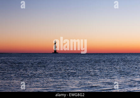 Morris Island Lighthouse a sunrise, South Carolina, STATI UNITI D'AMERICA Foto Stock