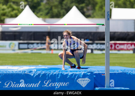 Isobel Pooley (GBR) in Donne Salto in alto al 2015 Adidas NYC Diamond League Grand Prix Foto Stock