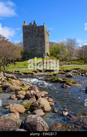 Moy Castle, Lochbuie, Isle of Mull, Ebridi, Argyll and Bute, Scozia Foto Stock