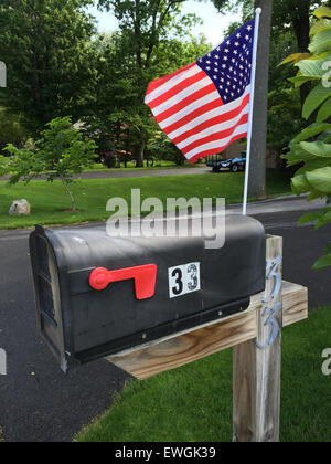 Cassetta postale patriottica. Foto Stock