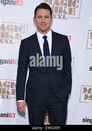 Hollywood, California, USA. Il 25 giugno, 2015. Channing Tatum arriva per la premiere del film 'Magic Mike XXL' presso il Teatro Cinese. Credito: Lisa O'Connor/ZUMA filo/Alamy Live News Foto Stock