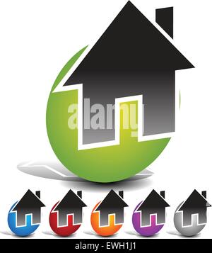Casa, settore immobiliare Illustrazione Vettoriale