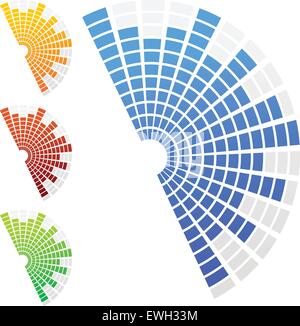 Semicerchio di equalizzatori Illustrazione Vettoriale
