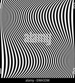 Linee distorte - ondulata, linee dinamiche Illustrazione Vettoriale