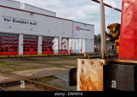 Neuseddin, Germania, diesel prima di DB Seddin lavoro Foto Stock